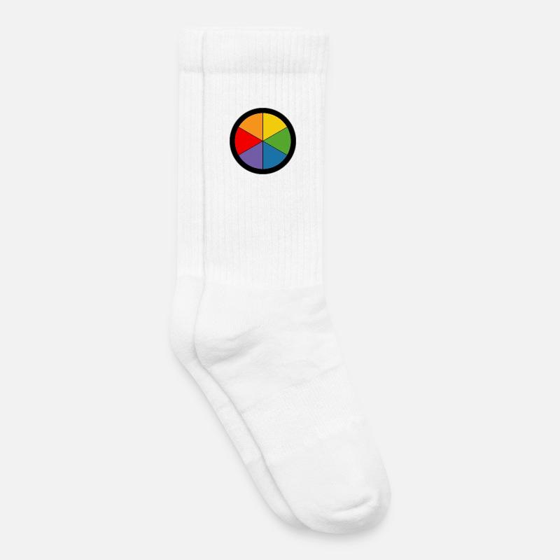 Regenbogen Farbkreis - Kinder Tennissocken - Weiß