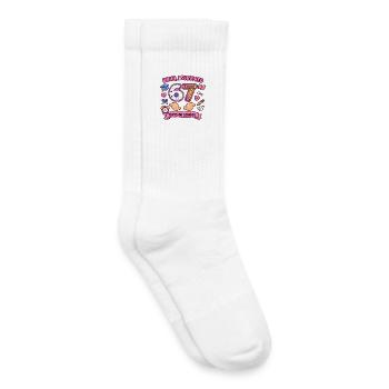 Bruh I survived 67 days of school - Kids Tennis Socks - white - Right