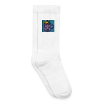 Reine de la caféine - Chaussettes de tennis bio enfant - blanc - Droite