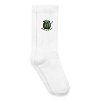 Wassermelone Ninja: Ein Schnitt Ende - Kinder Tennissocken - Weiß - Rechts