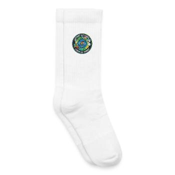 Le sprint, c’est la vie : des zombies agiles dans la roue des hamsters - Chaussettes de tennis bio enfant - blanc - Droite