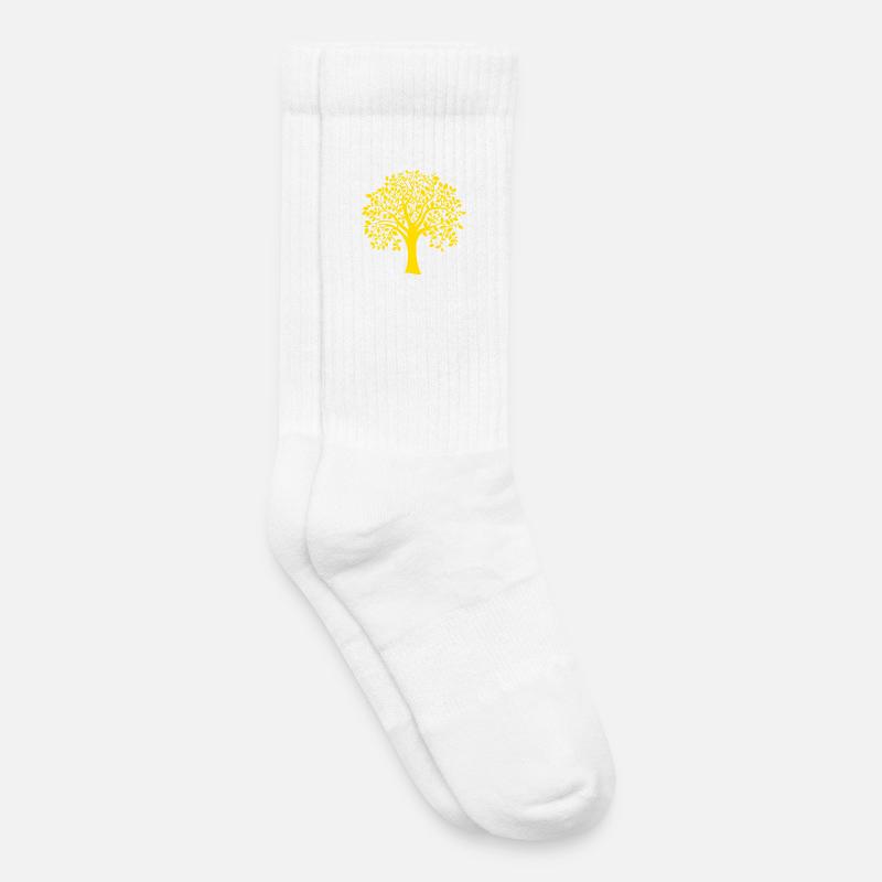 Icon Orange Jumbo Tree Print Silhouette - Kinder Tennissocken - Weiß