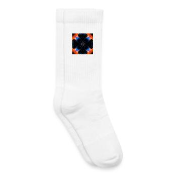 Fractal Art Digital Flower - Kids Tennis Socks - white - Right