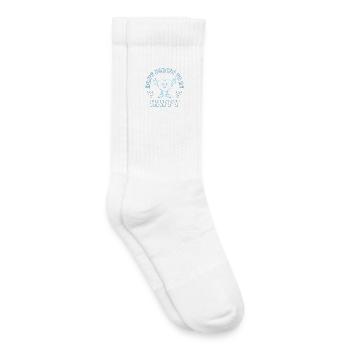 N’oubliez pas d’être heureux – Vintage Heart Design - Chaussettes de tennis bio enfant - blanc - Droite