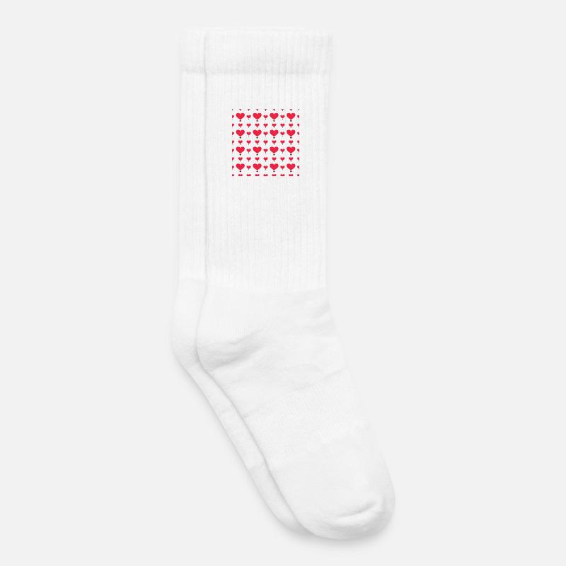 Herzballon Muster - Kinder Tennissocken - Weiß