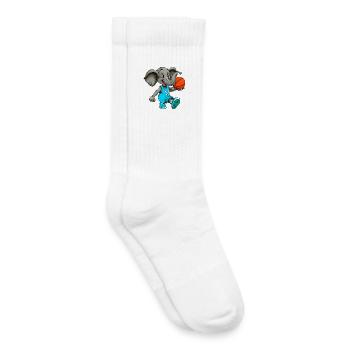 Elephant Basketball Hooper - Chaussettes de tennis bio enfant - blanc - Droite