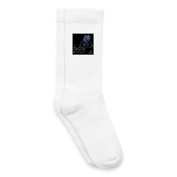 KUNST. NIEMAND. CHARAKTER. NACHRICHT. ZITATE - Kinder Tennissocken - Weiß - Rechts