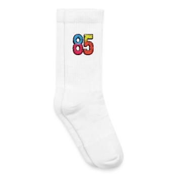 85 Nombre Coloré - Chaussettes de tennis bio enfant - blanc - Droite