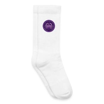 Krebs Sternzeichen Ornament im Lila - Kinder Tennissocken - Weiß - Rechts
