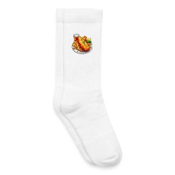 Fish and Chips - Kinder Tennissocken - Weiß - Rechts