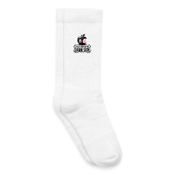 Dark Apple with Bite Design - Kids Tennis Socks - white - Right