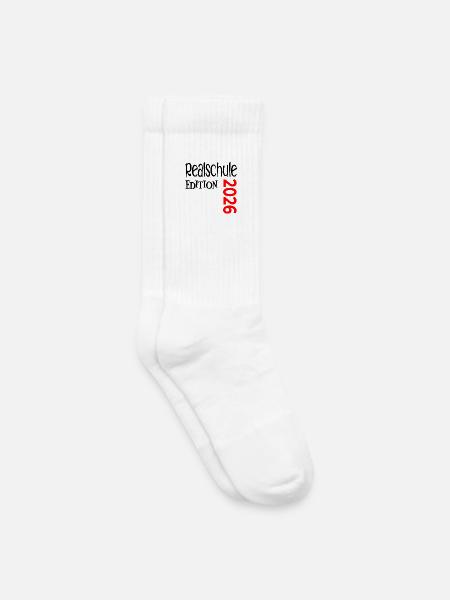 Realschulabschluss 2026 Abschluss Realschülerin - Kinder Tennissocken - Weiß