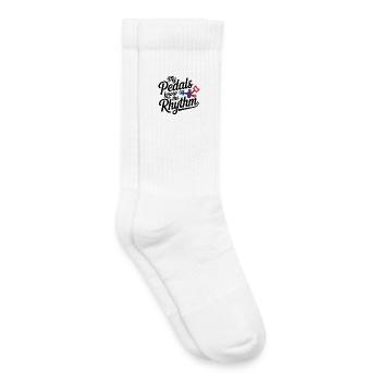 Professional Bicycle Acrobatics Rhythm Athlete  - Kids Tennis Socks - white - Right