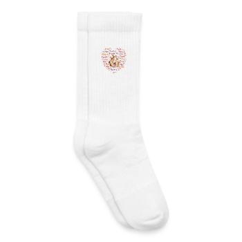 Goats Mom Heart – Mother's Day Gift Goat - Kids Tennis Socks - white - Right