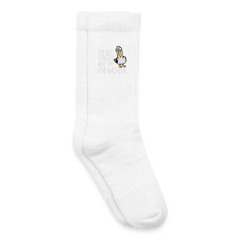 Mouette folle, je ne suis pas comme les autres, je suis pire - Chaussettes de tennis bio enfant - blanc - Droite