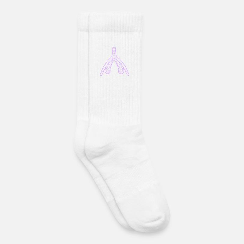 Klitoris_flieder - Kinder Tennissocken - Weiß