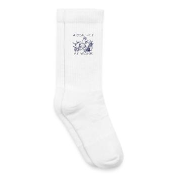 Worker's cat at work - Kids Tennis Socks - white - Right
