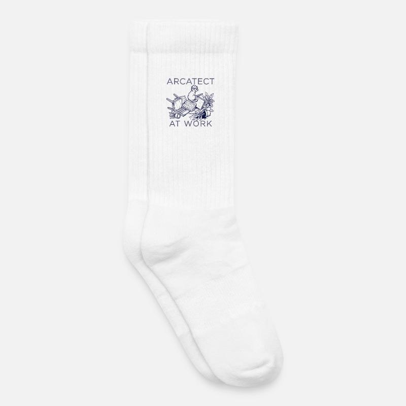Worker's cat at work - Kids Tennis Socks - white