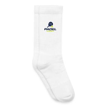 Padel Addict Drôle Maillot Padel Lover - Chaussettes de tennis bio enfant - blanc - Droite
