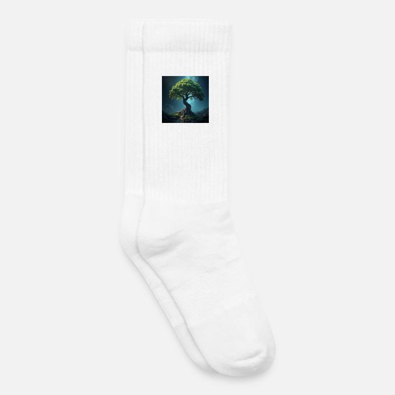 Bunter Baum des Lebens. - Kinder Tennissocken - Weiß