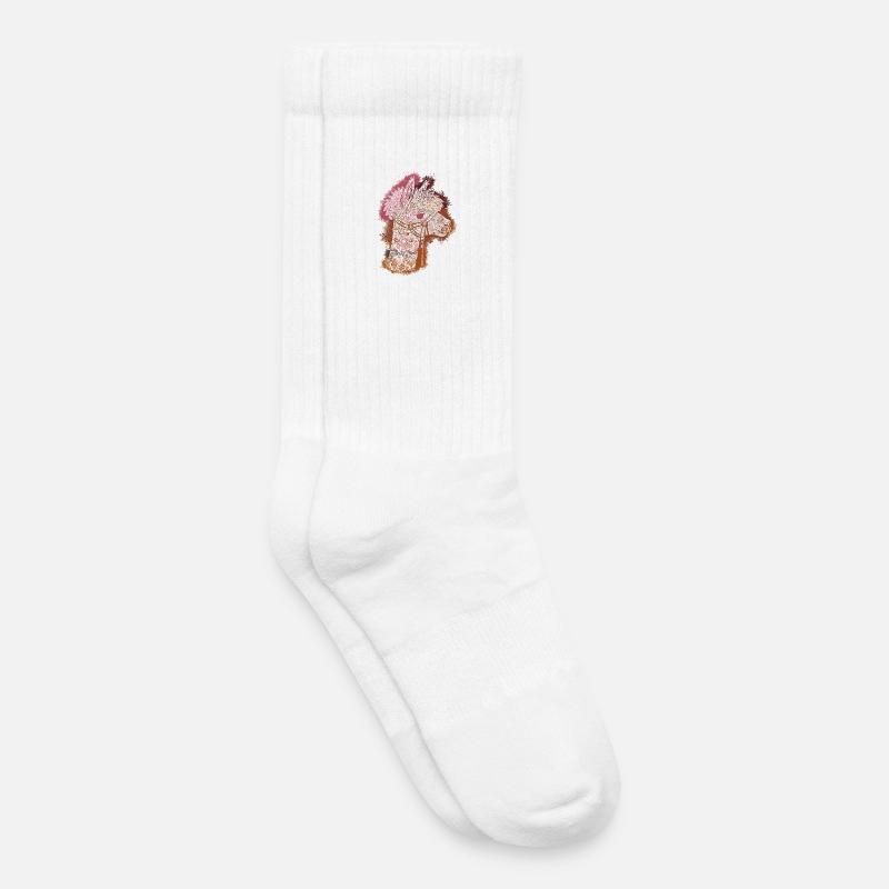 Zentangle-Alpaka - Kinder Tennissocken - Weiß