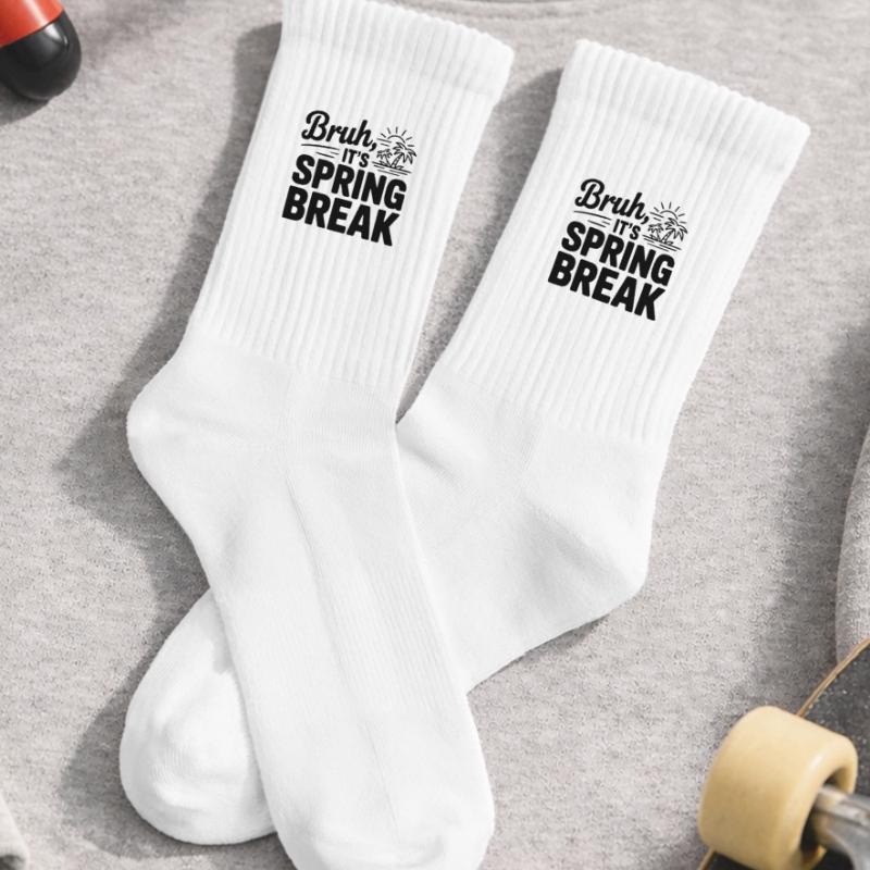Bruh, It's Spring Break Kids Tennis Socks