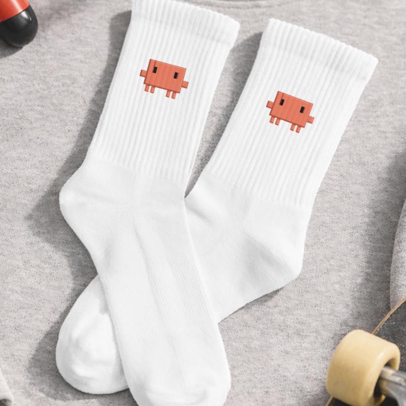 Claude Code Pixel AI Mascot Dev Sticker Kids Tennis Socks