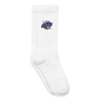 Lune - Série Espace Extra-Atmosphérique - Chaussettes de tennis bio enfant - blanc - Droite