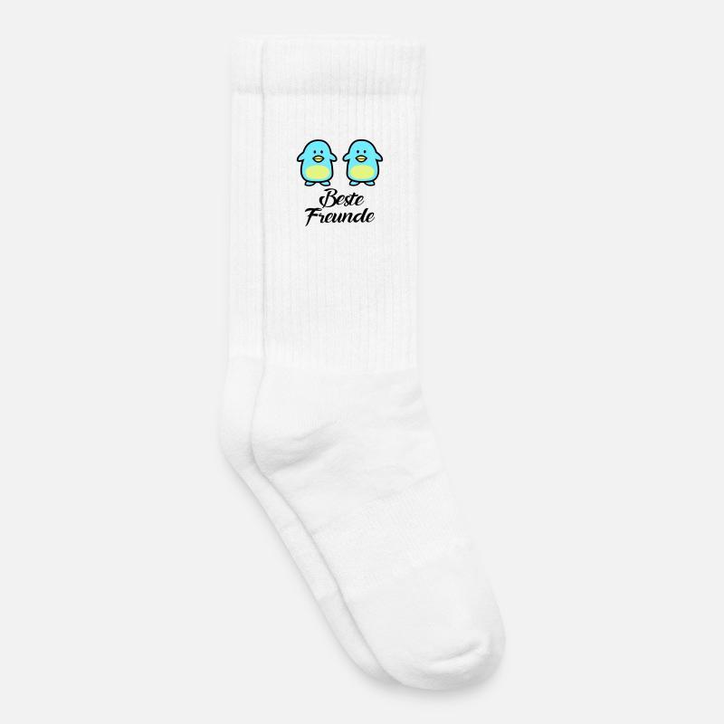 Pinguine Beste Freunde - Kinder Tennissocken - Weiß