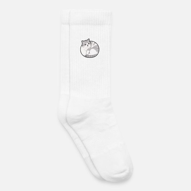 Cat Relax - Kinder Tennissocken - Weiß