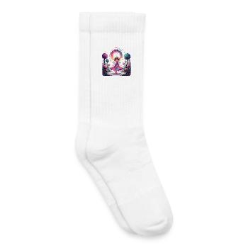 Colorful Magic World Dream Dancer Princess - Kids Tennis Socks - white - Right