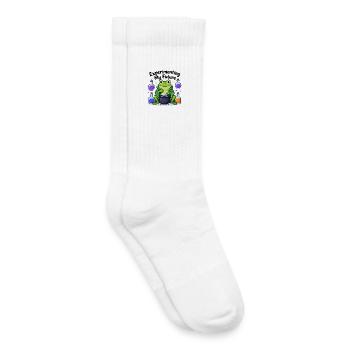 Expérimenter mon futur t-shirt grenouille mignonne Science Te - Chaussettes de tennis bio enfant - blanc - Droite