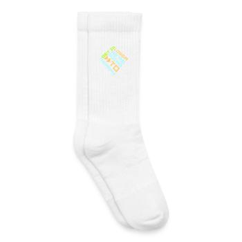 Entre, perdant, on va à la thérapie Logo de la thérapie - Chaussettes de tennis bio enfant - blanc - Droite