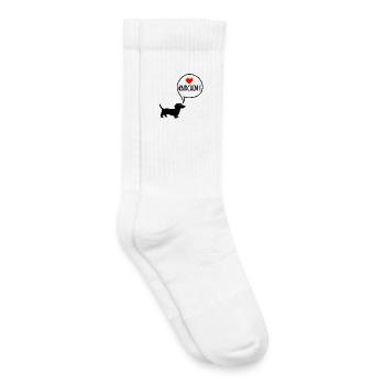 Dackel Hundefutter - Kinder Tennissocken - Weiß - Rechts