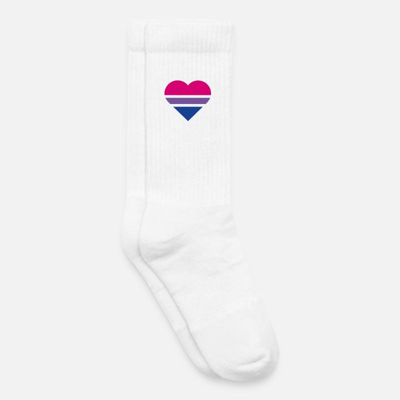 Pride Flag Heart · Bisexual - Kinder Tennissocken - Weiß
