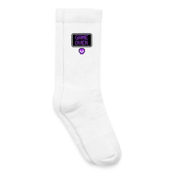 Game Over Pixel Art du Crâne - Chaussettes de tennis bio enfant - blanc - Droite