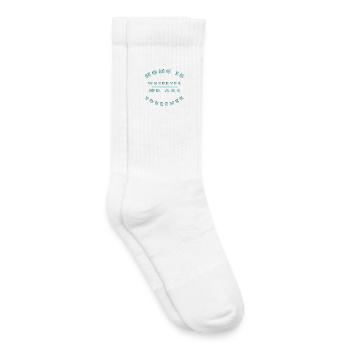 Zuhause: Wo Wir Zusammen Sind - Kinder Tennissocken - Weiß - Rechts