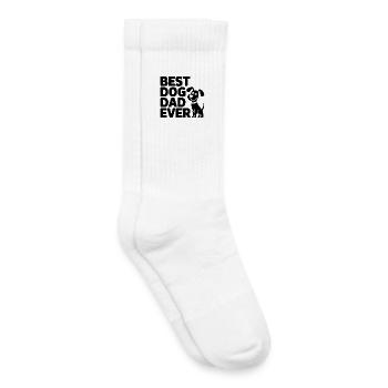 Meilleur Papa Canin de Tous les Temps – Motif Canin - Chaussettes de tennis bio enfant - blanc - Droite
