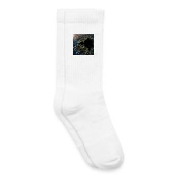 Fractale marine au-dessus de la côte - Chaussettes de tennis bio enfant - blanc - Droite