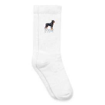 Rottweiler Low-Poly Art - Gentle giant - Kinder Tennissocken - Weiß - Rechts