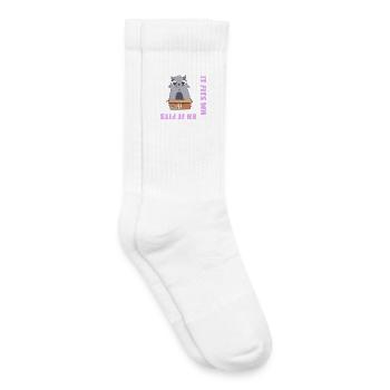 Ça va quand ça va - Chaussettes de tennis bio enfant - blanc - Droite