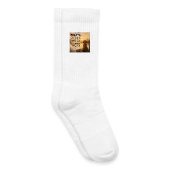 Manchmal kurz anhalten – Hund am See - Kinder Tennissocken - Weiß - Rechts