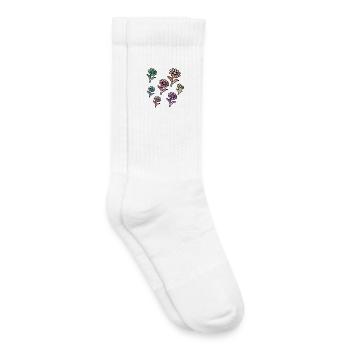 Blumen - Kinder Tennissocken - Weiß - Rechts