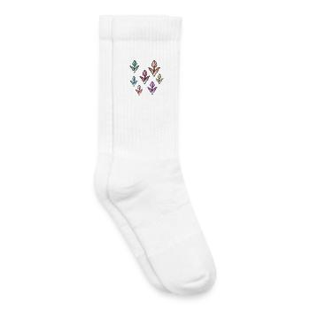 Blumen - Kinder Tennissocken - Weiß - Rechts
