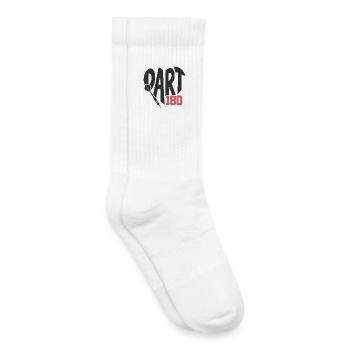DART180 motif graphique - Chaussettes de tennis bio enfant - blanc - Droite