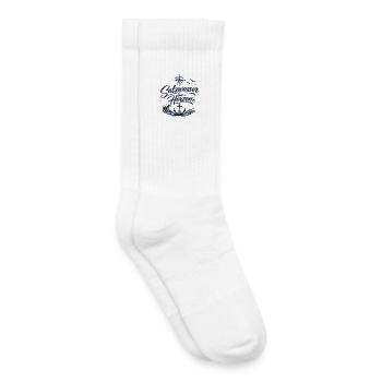 Salzwasser Liebe- Meer geht immer - Kinder Tennissocken - Weiß - Rechts