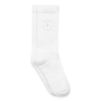 Glaube ist der Kompass, der uns den Weg weist - Kinder Tennissocken - Weiß - Rechts