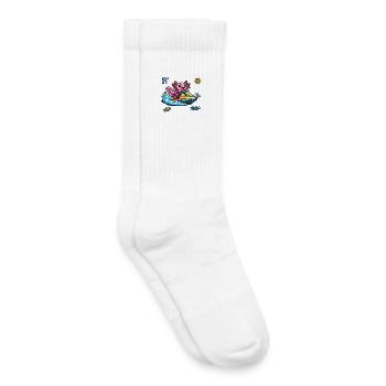 Axolotl Jet Ski Neon Splash - Kids Tennis Socks - white - Right