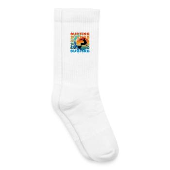 SURFEUR SURFEUR PLAGE D’ÉTÉ - Chaussettes de tennis bio enfant - blanc - Droite