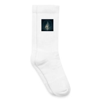 Opus Tertiem : Voiles de lumière - Chaussettes de tennis bio enfant - blanc - Droite